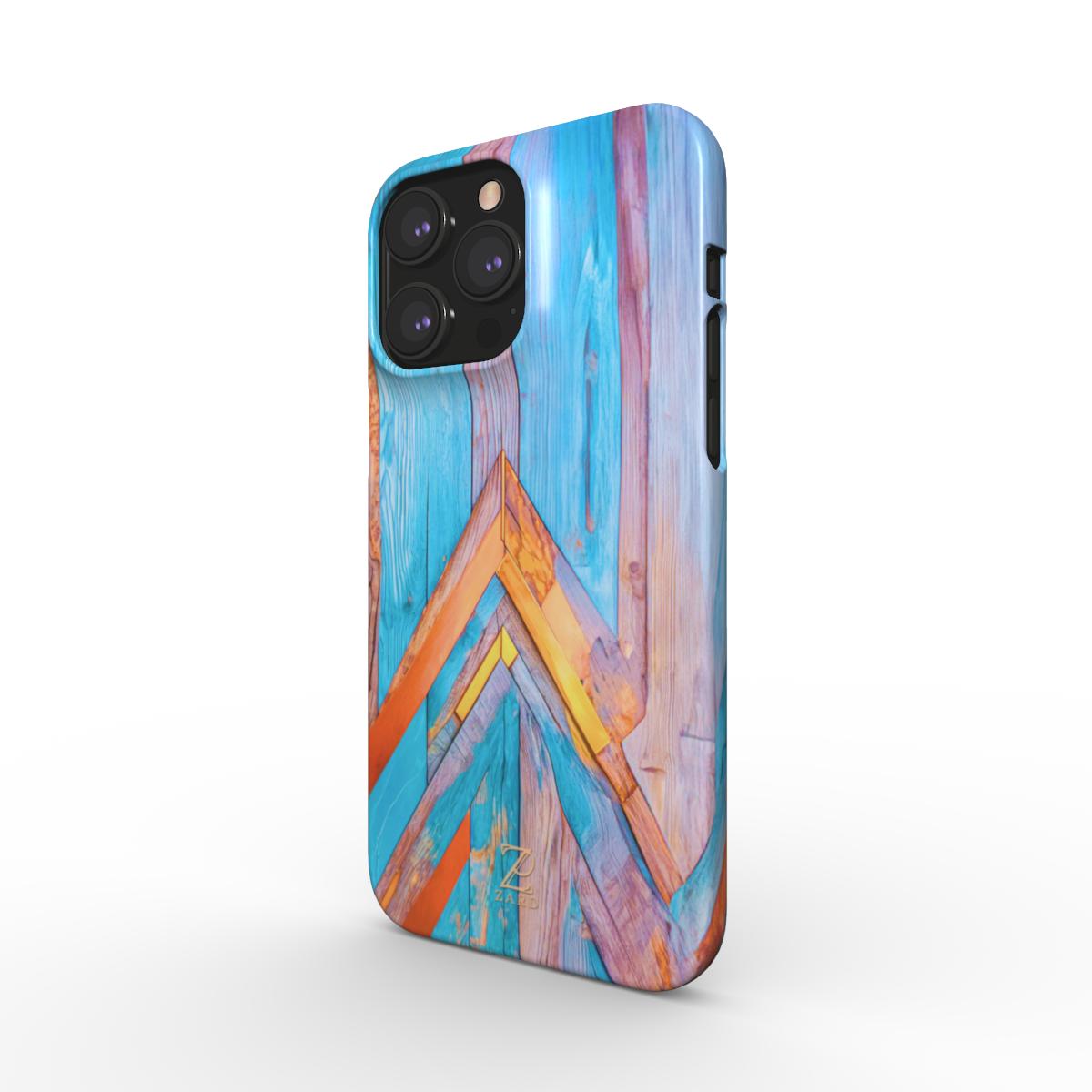 Phone snap case: Turquoise Rustic Wood