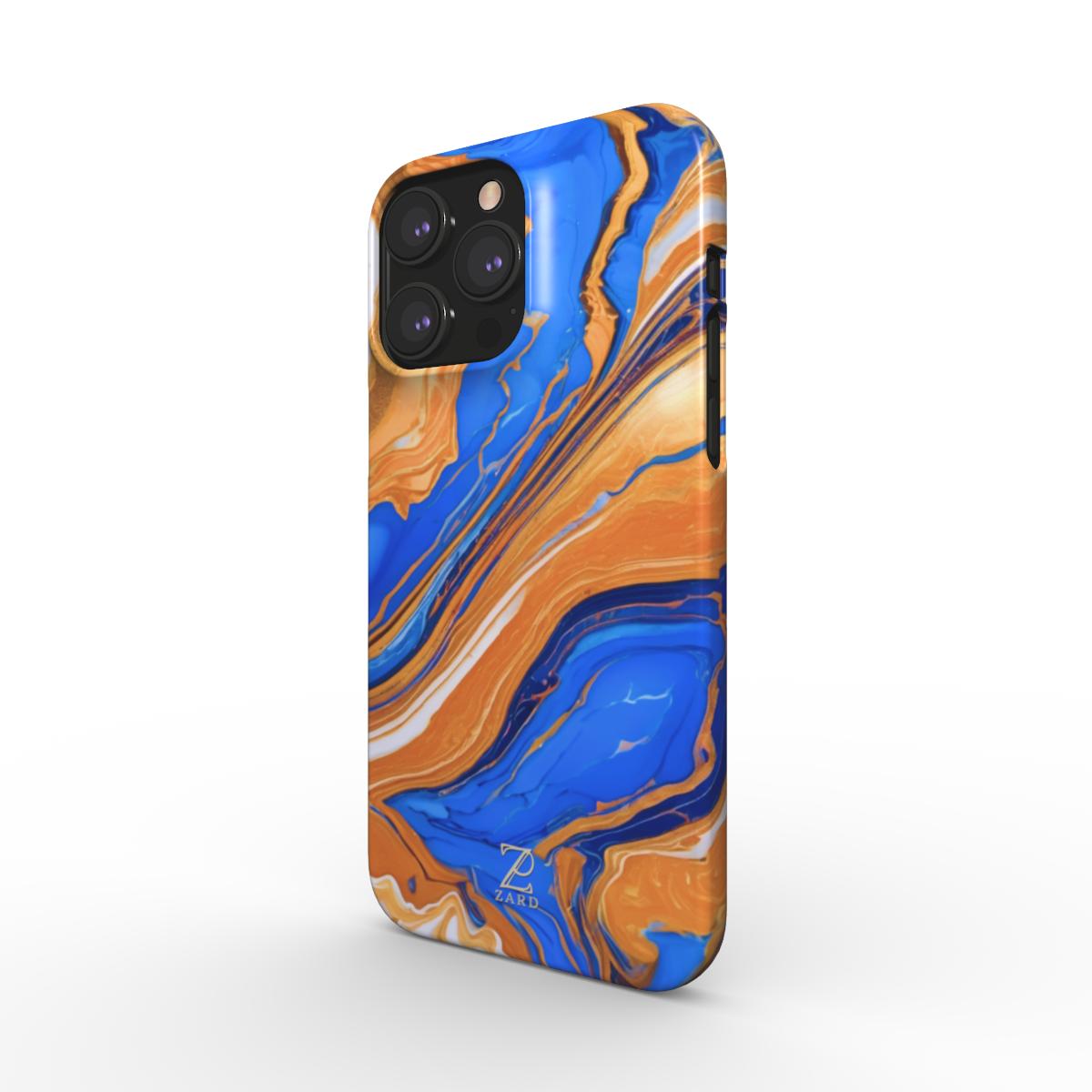 Phone snap case: Sapphire Amber Marble