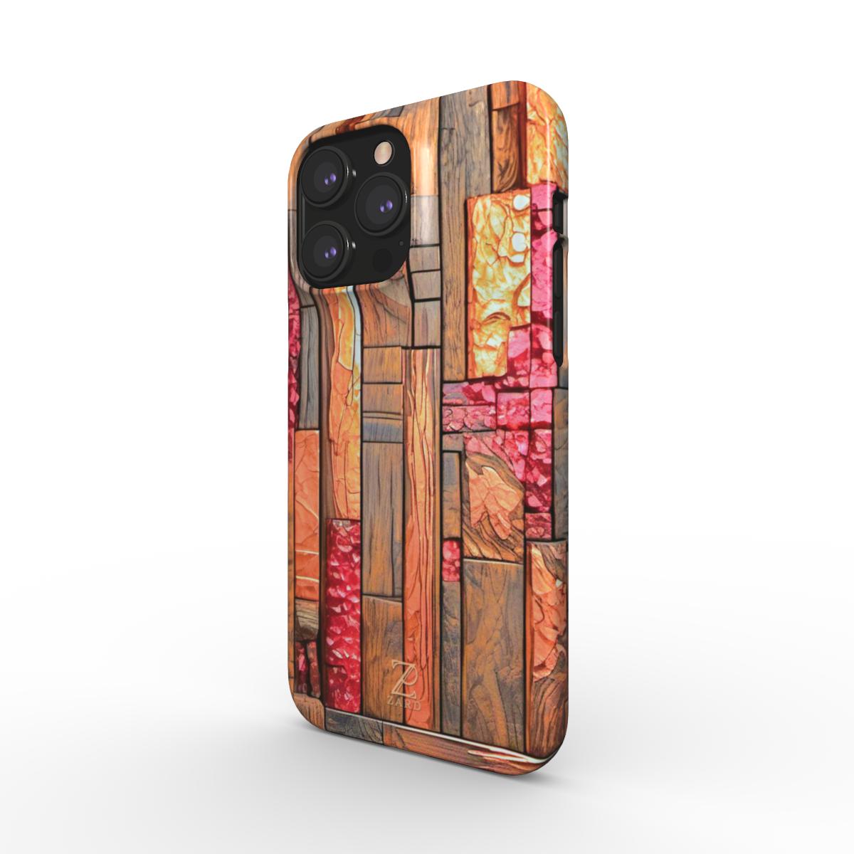 Phone snap case: Ruby Copper Timber