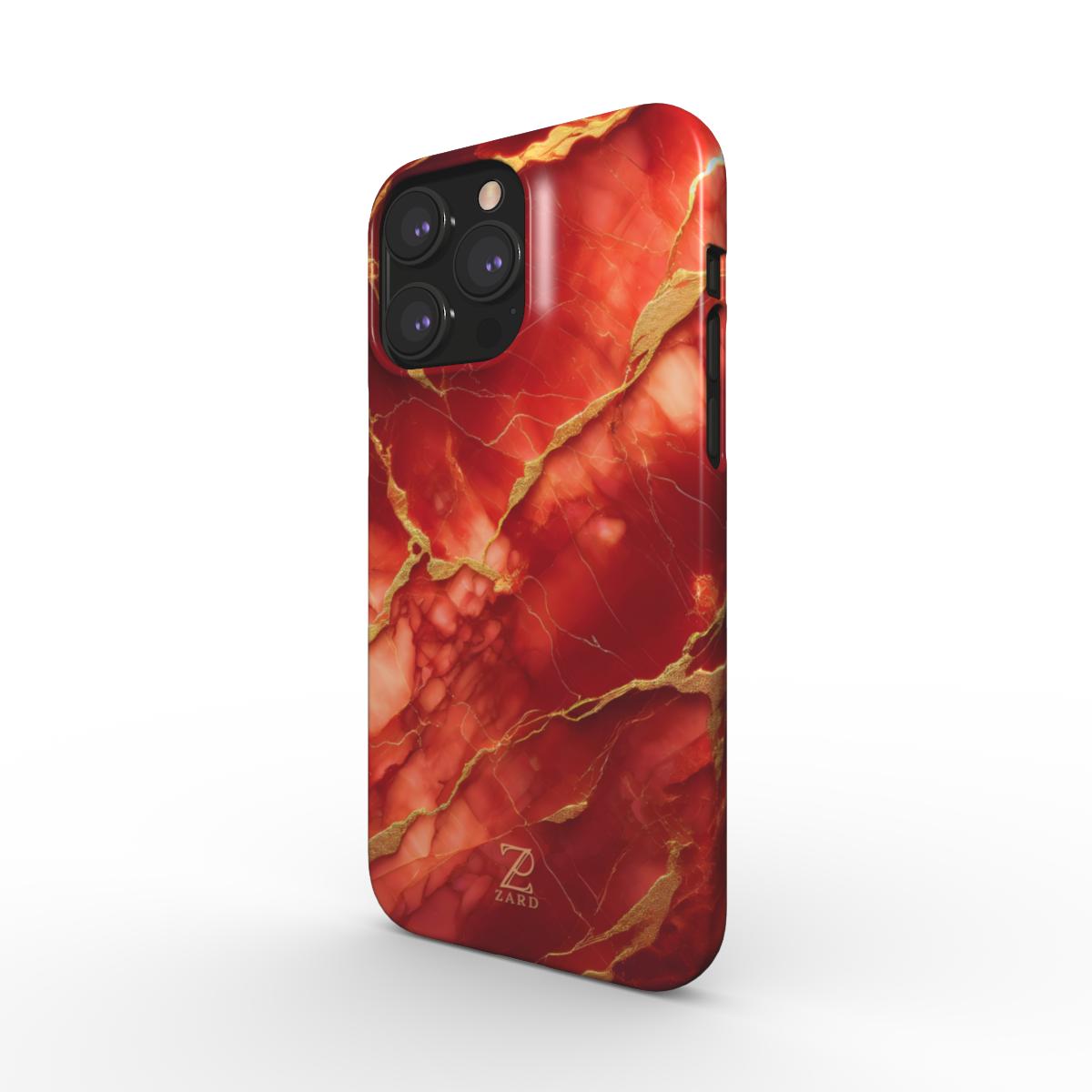 Phone snap case: Red Marble