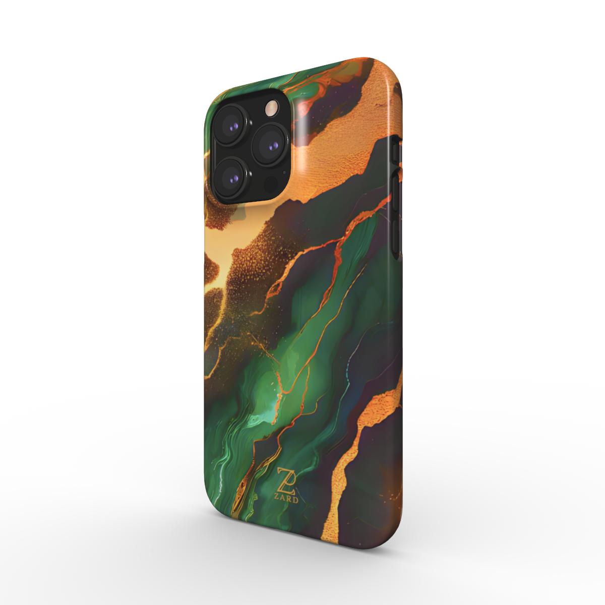 Phone snap case: Moss Golden Marble