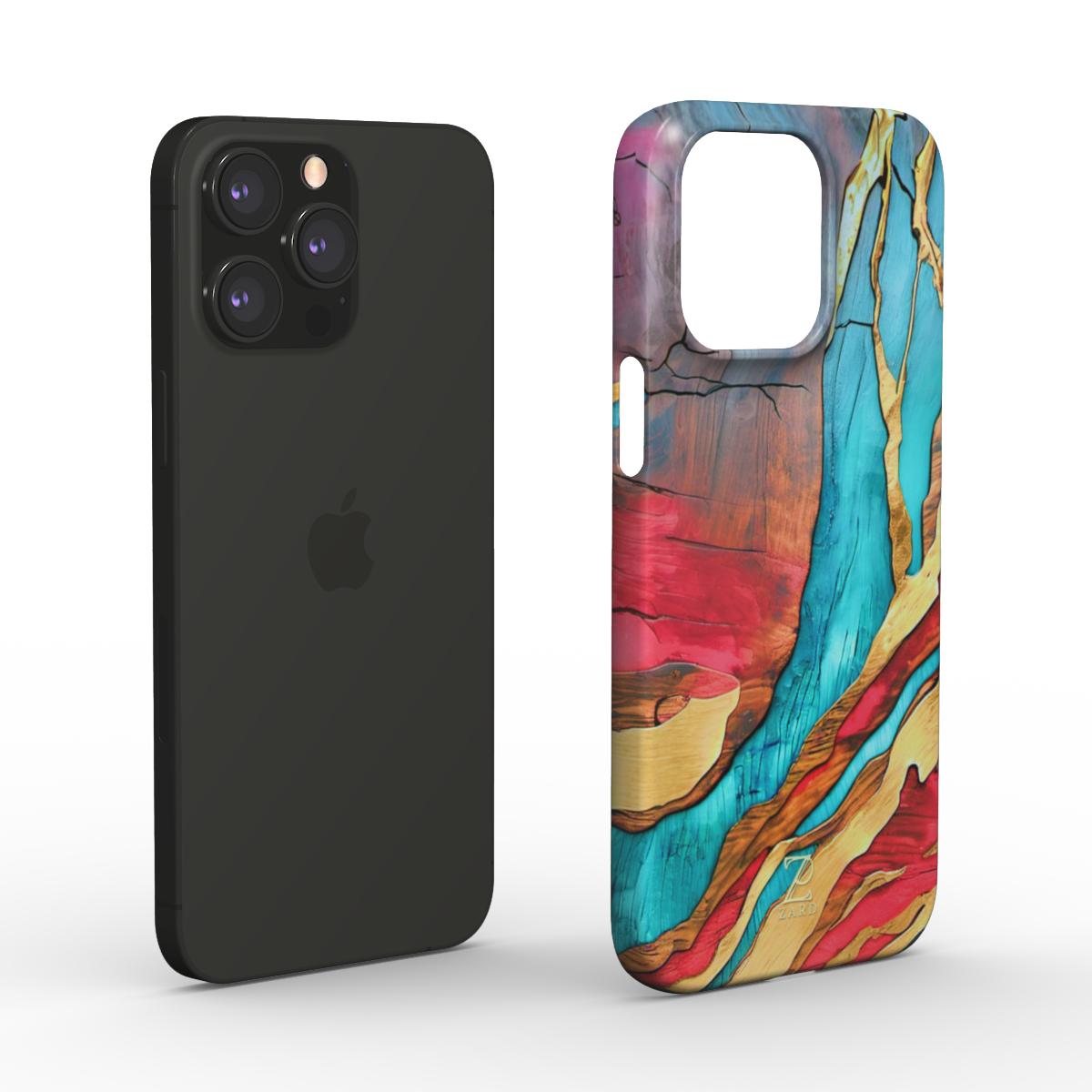 Phone snap case: Emerald Crimson Timber