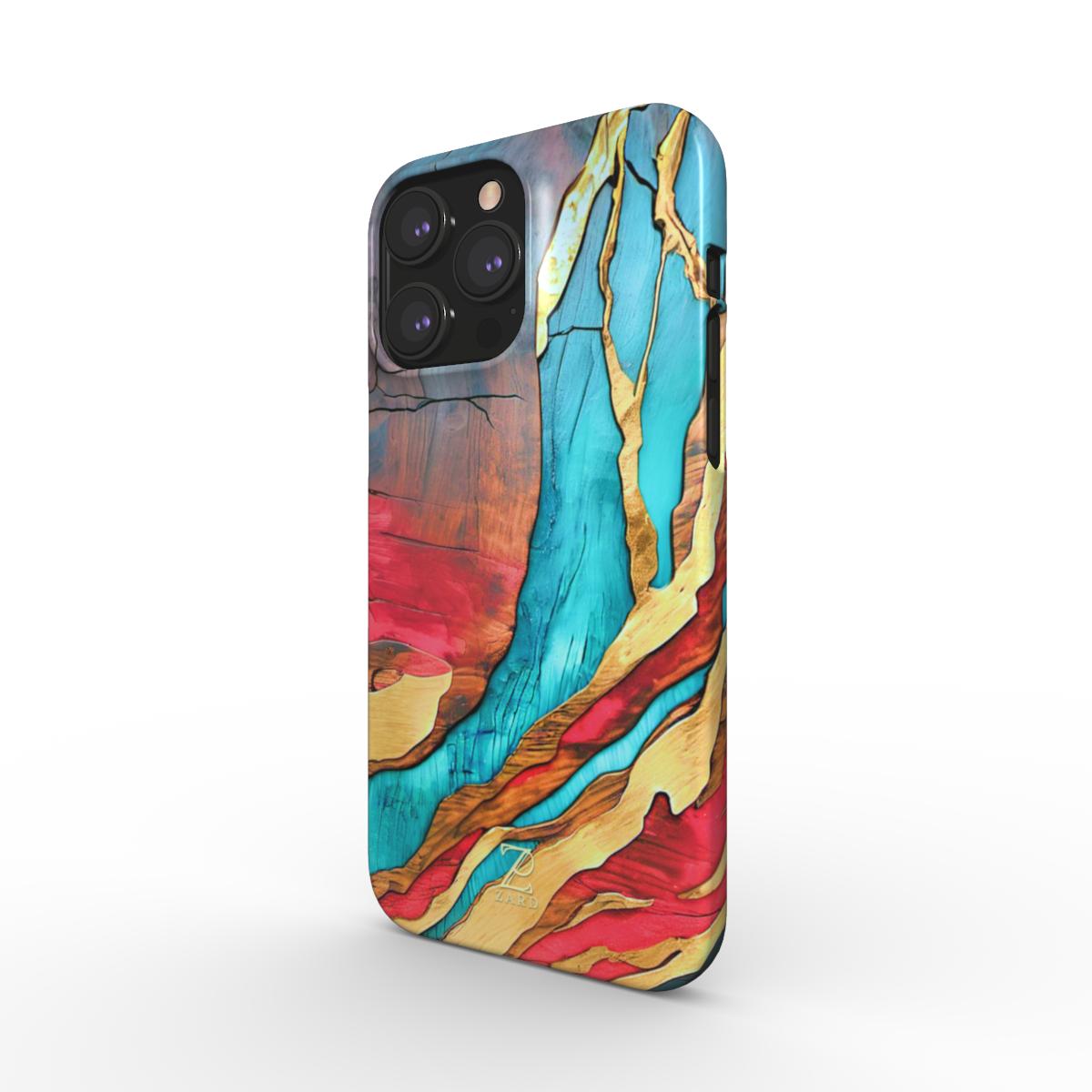 Phone snap case: Emerald Crimson Timber