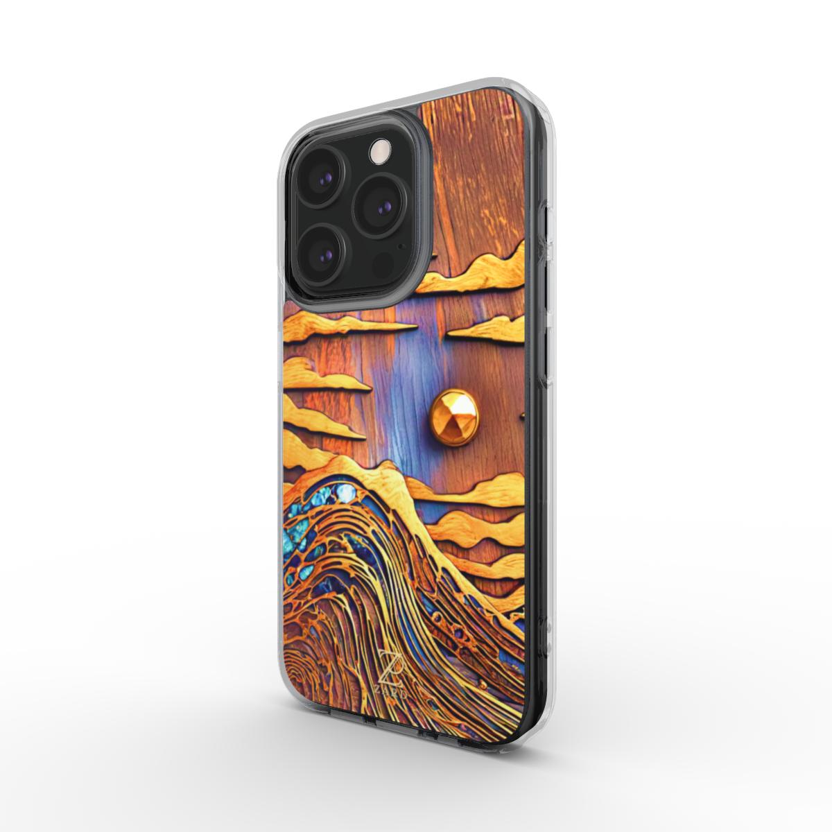 Phone clear case: Sapphire Rustic Ocean