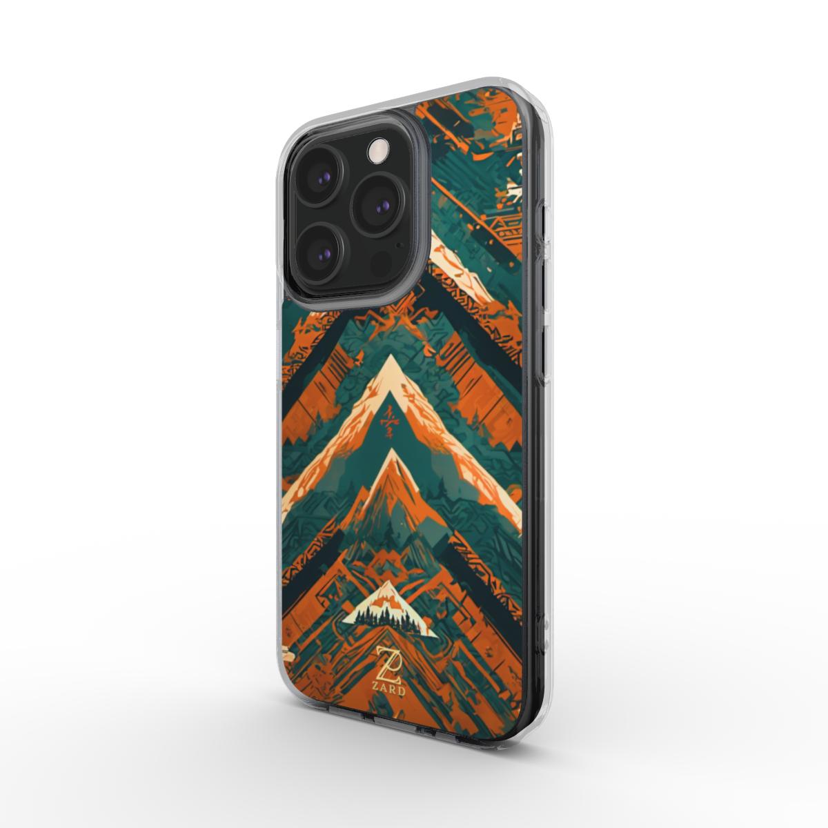 Phone clear case: Rust Mountain