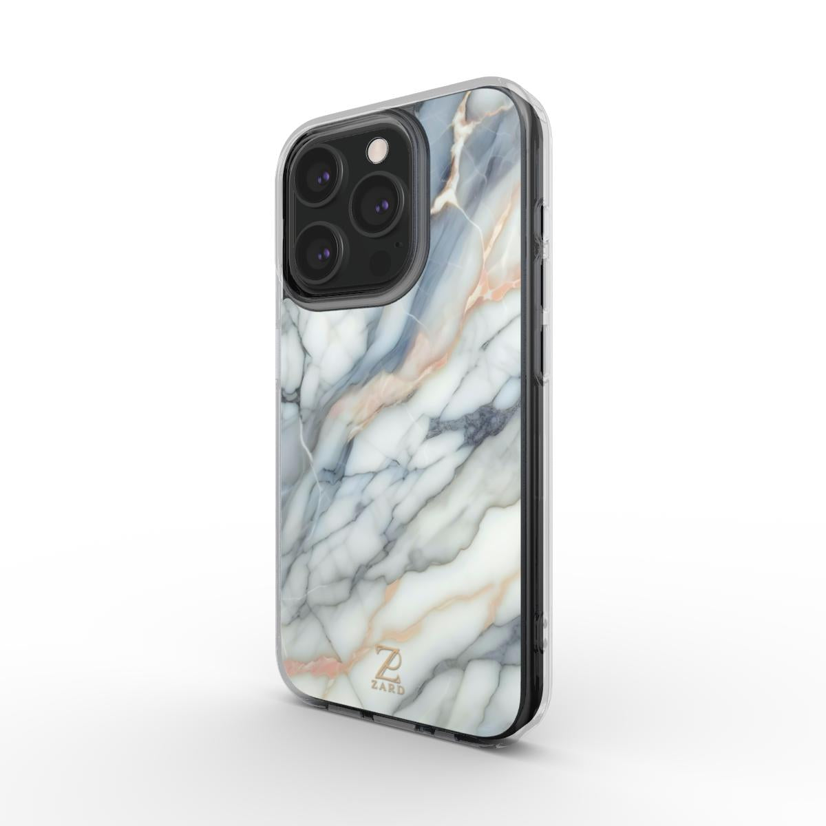 Phone clear case: Quartz Marble