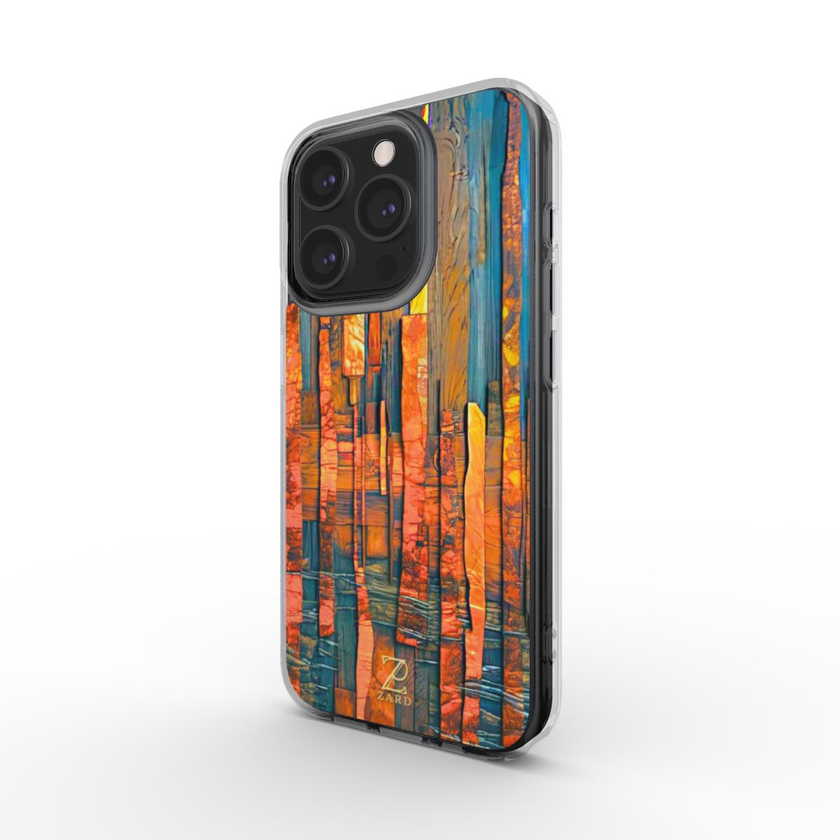 Phone clear case: Amber Timber