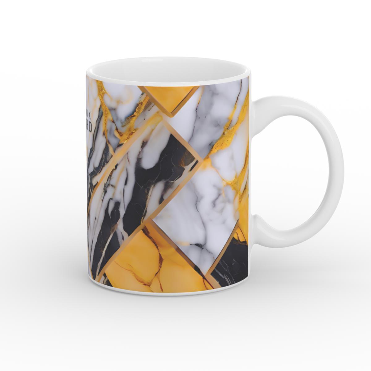 Mug: Yellow Grayscale Struct Marble