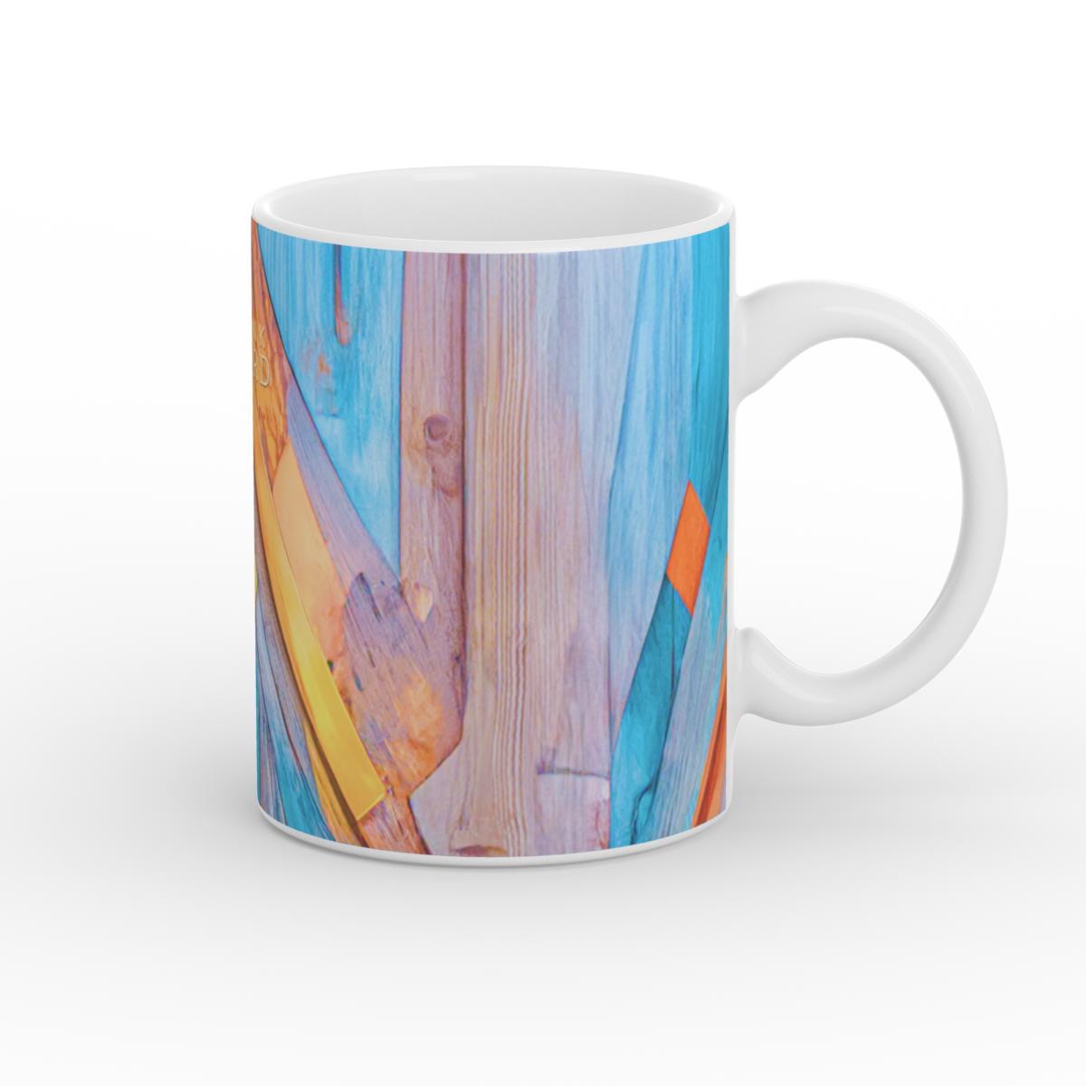 Mug: Turquoise Rustic Wood