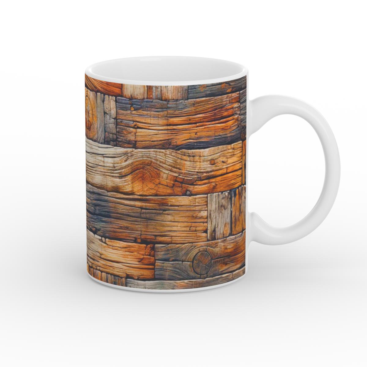 Mug: Rustic Timber Bricks