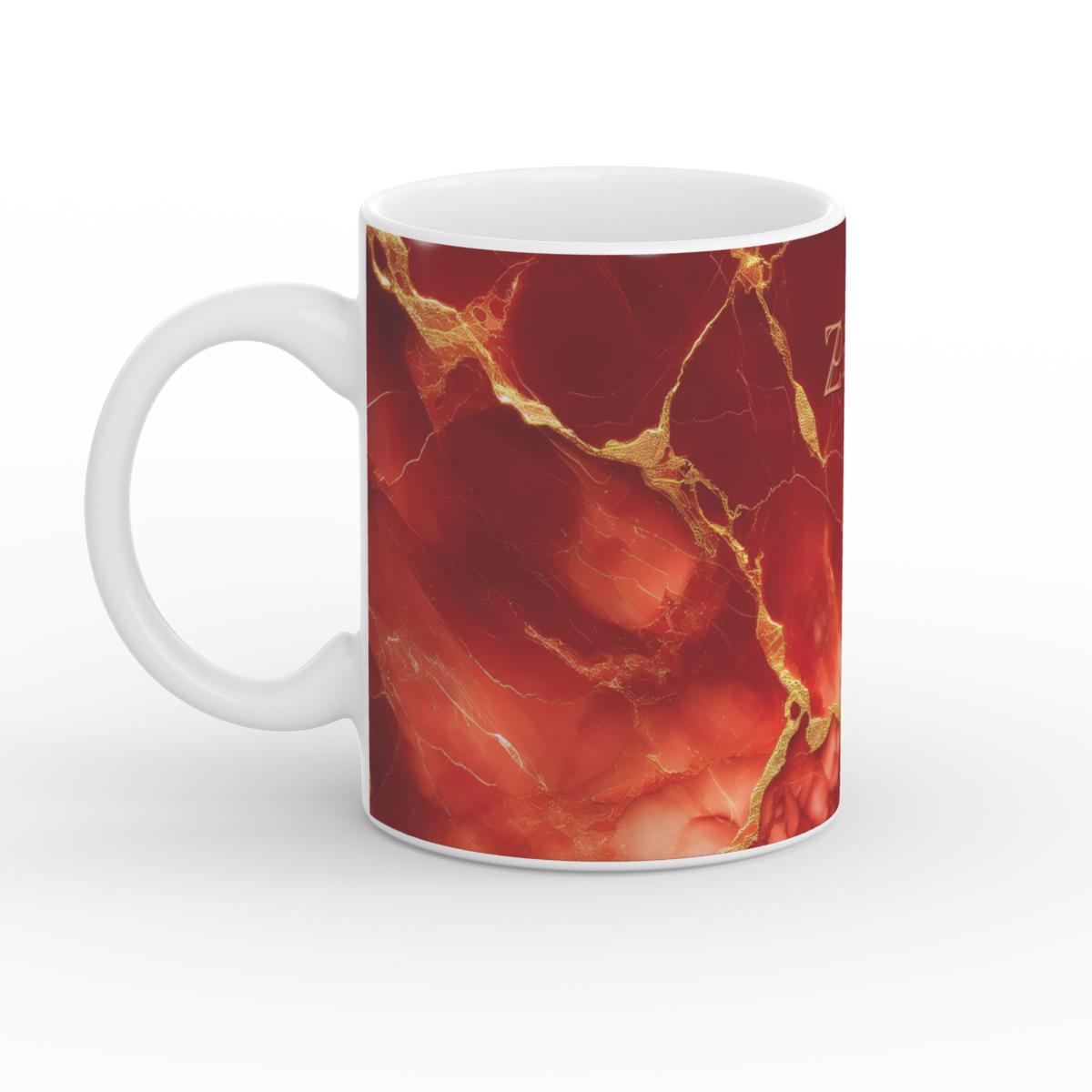 Mug: Red Marble