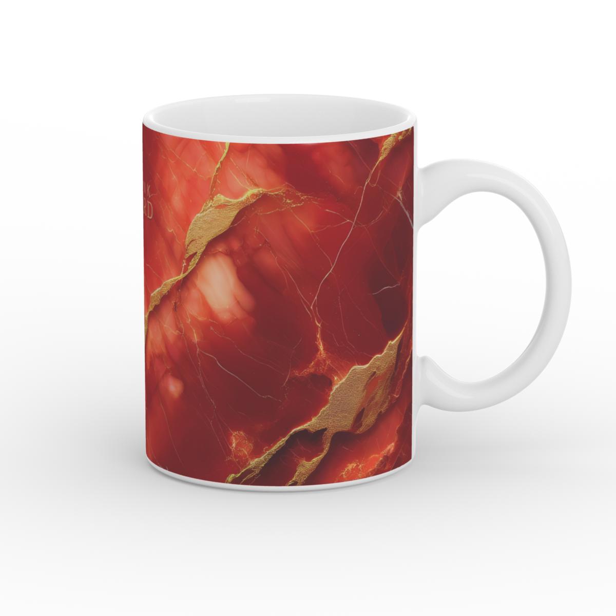 Mug: Red Marble