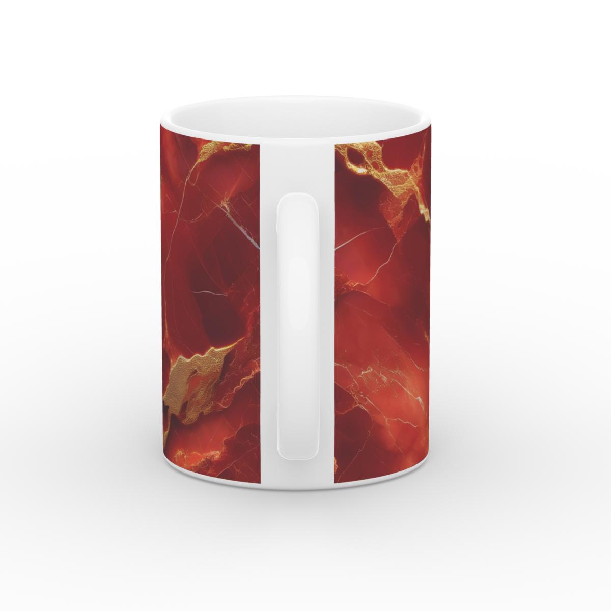 Mug: Red Marble