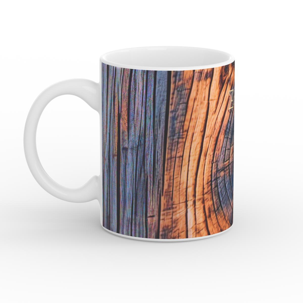 Mug: Charcoal Rustic Wood