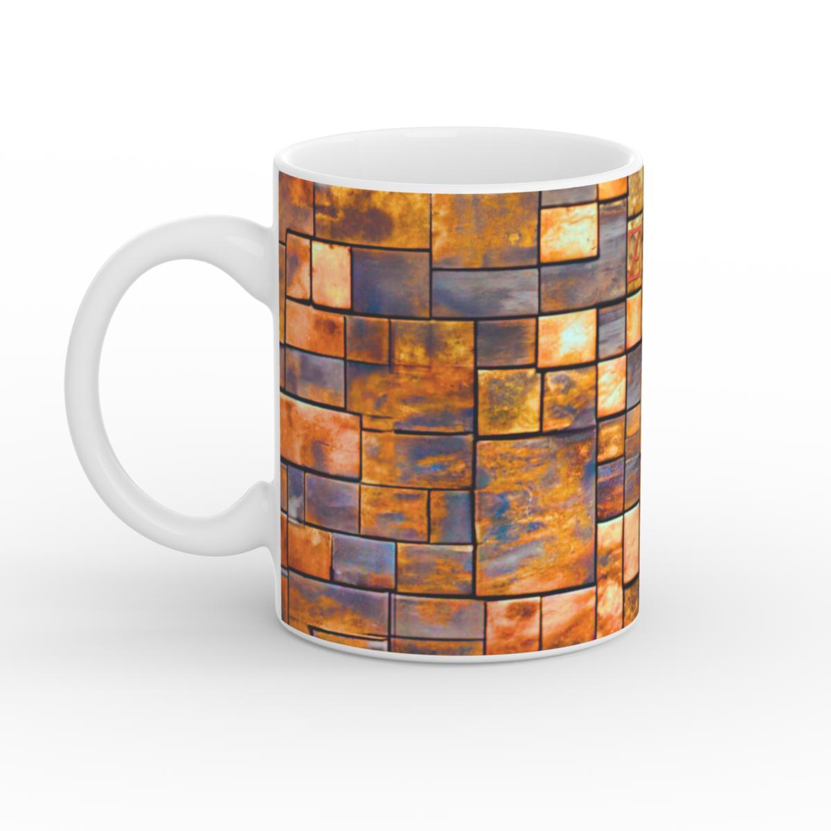 Mug: Brass Rustic Blocks