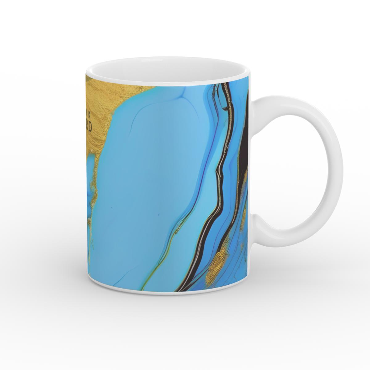 Mug: Azure Golden Marble