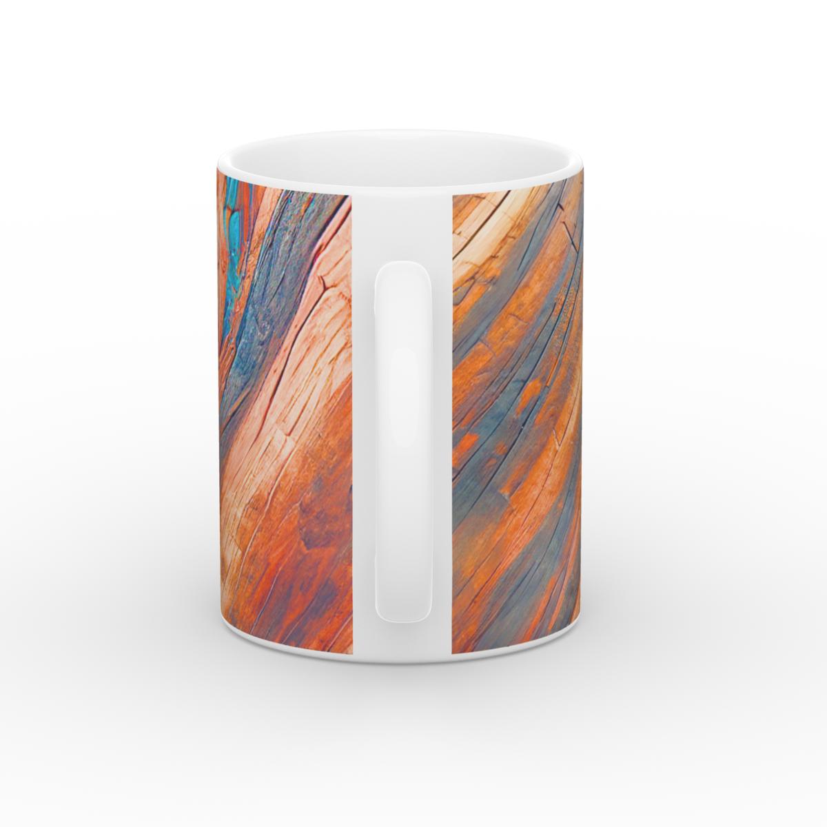 Mug: Azure Flow Rustic Timber