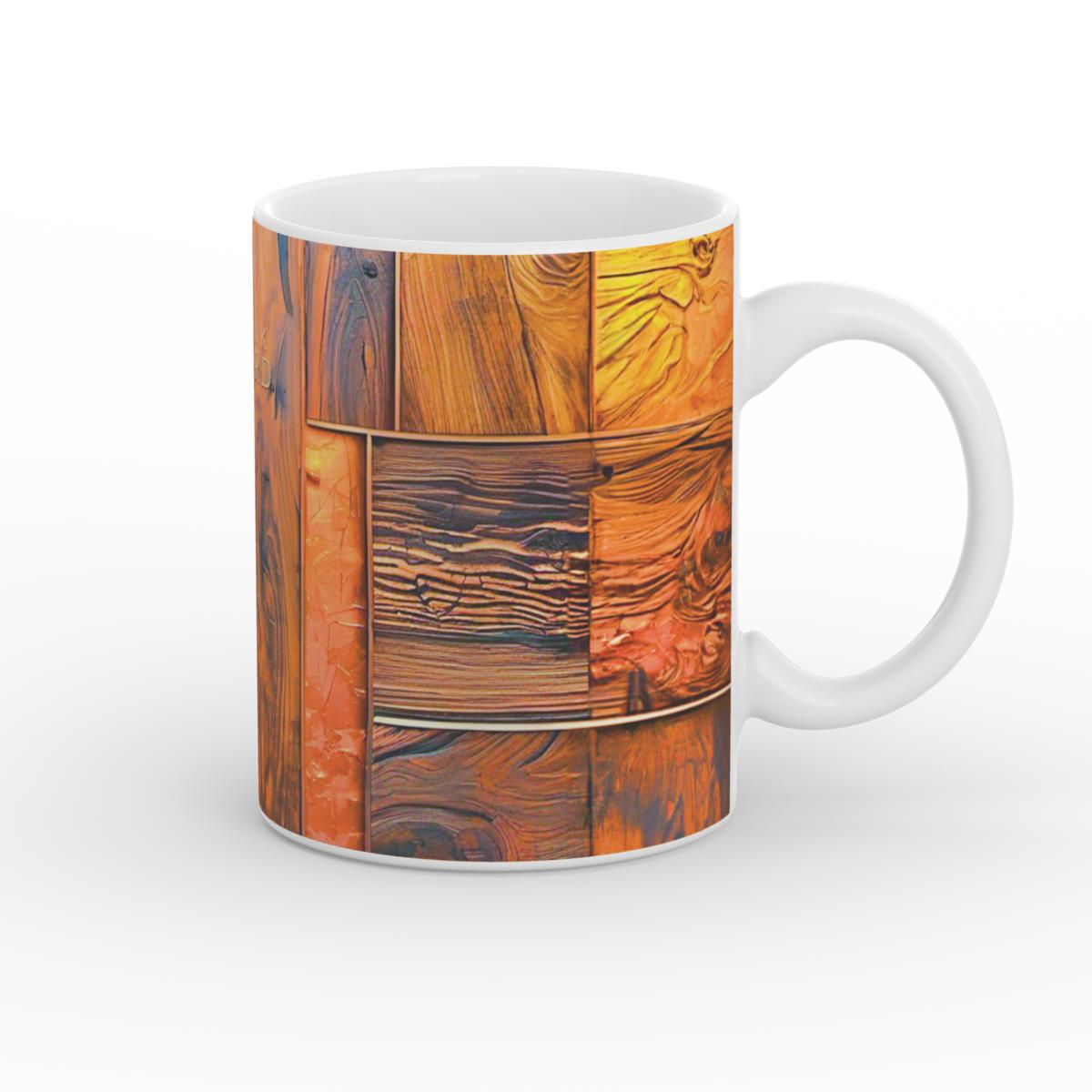 Mug: Amber Wood Mosaic