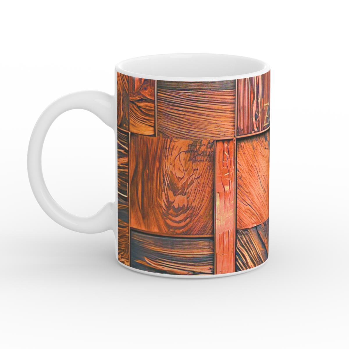 Mug: Amber Wood Mosaic