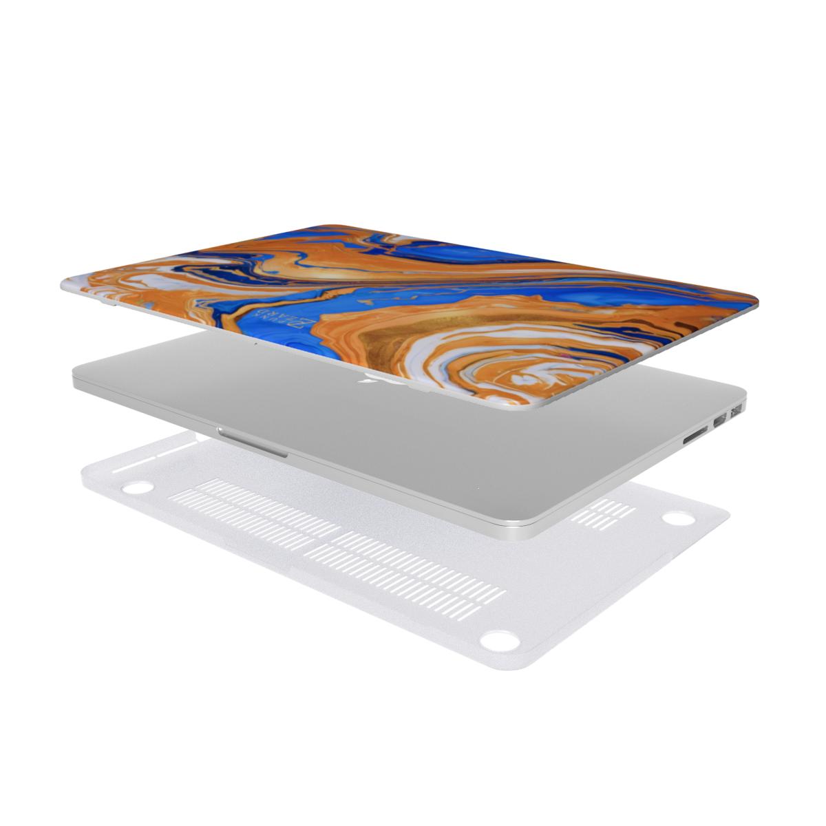 MacBook snap case: Sapphire Amber Marble