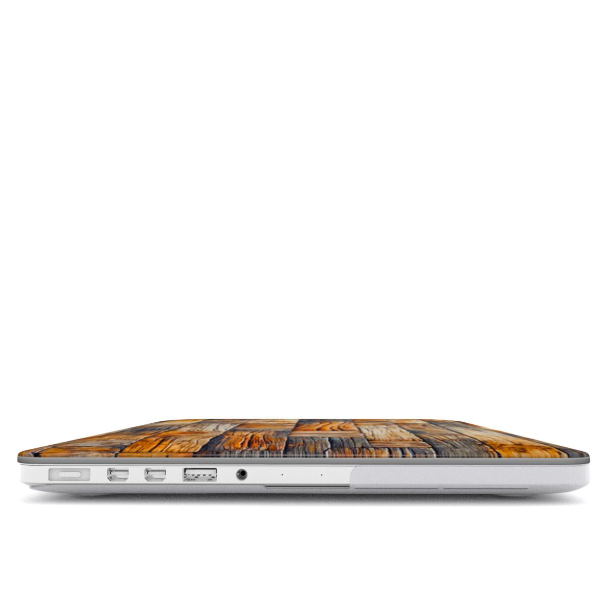 MacBook snap case: Rustic Timber Bricks