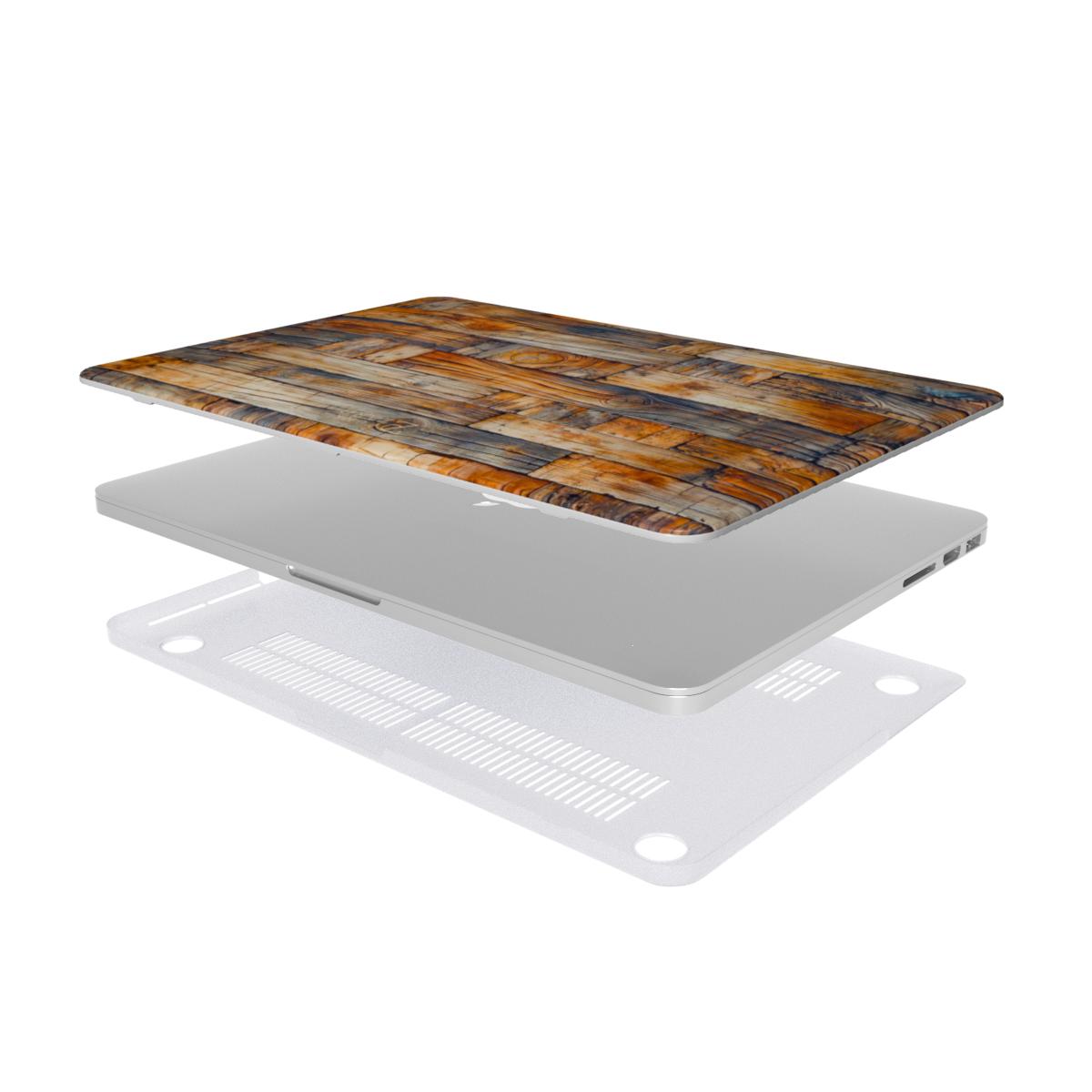 MacBook snap case: Rustic Timber Bricks
