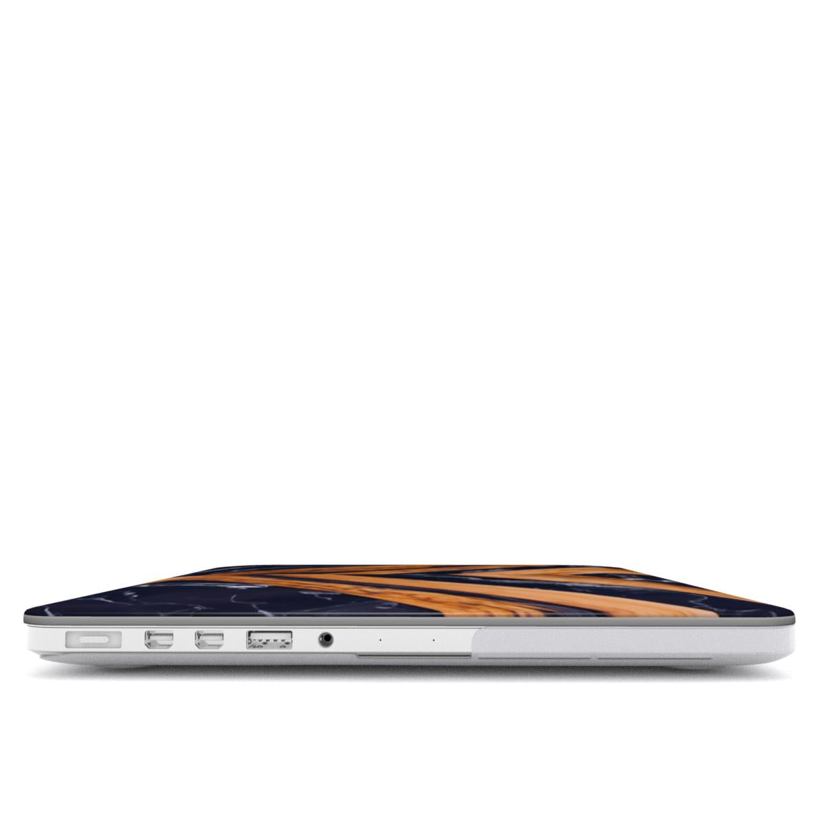 MacBook snap case: Marble Cross Wood Mirror