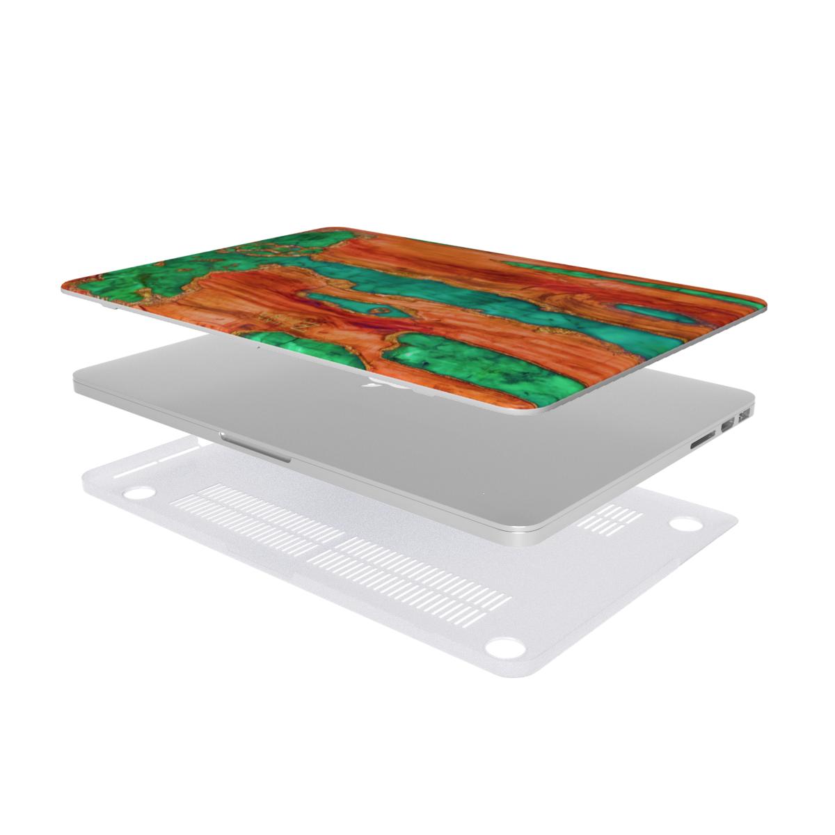 MacBook snap case: Emerald Gold Dust Timber