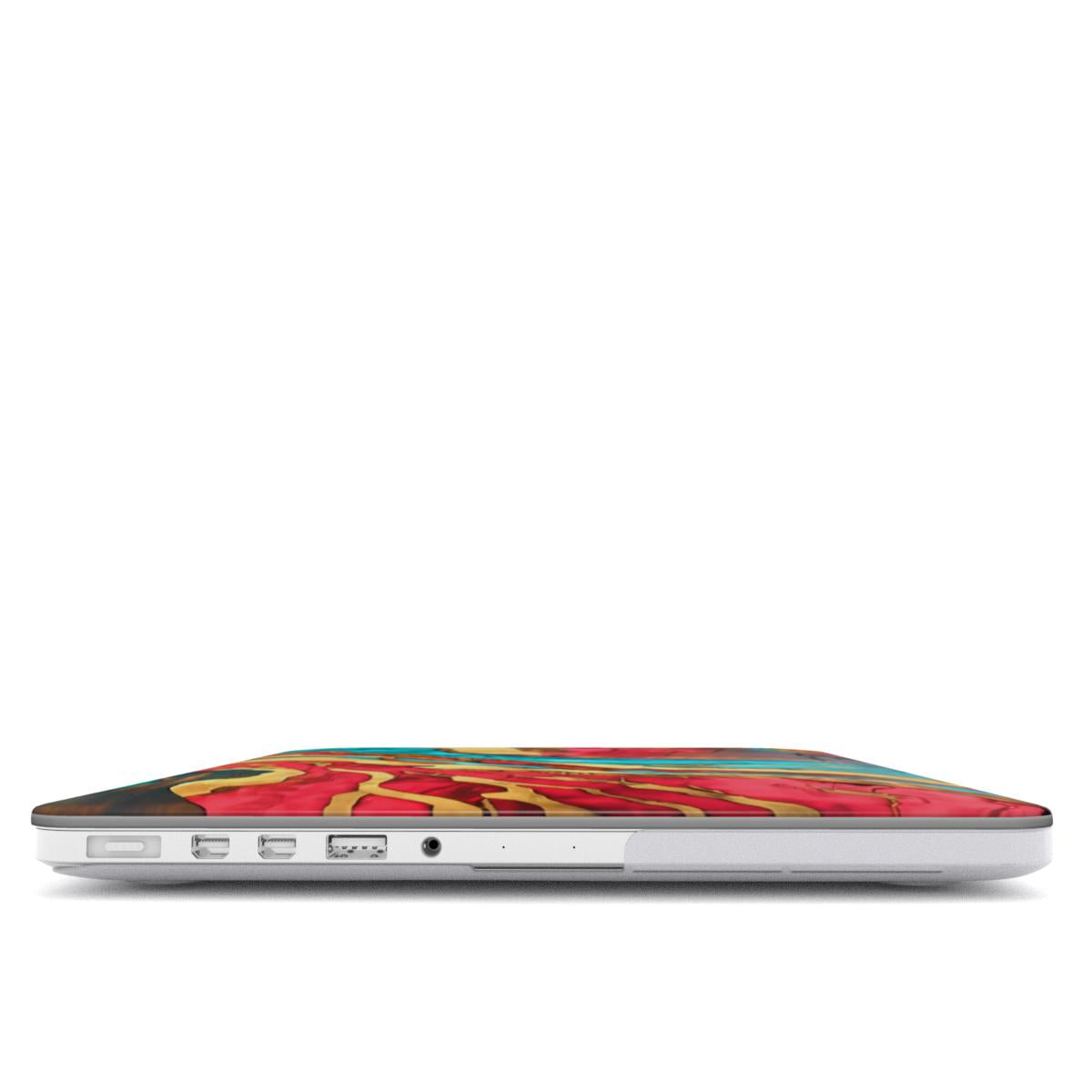 MacBook snap case: Emerald Crimson Timber