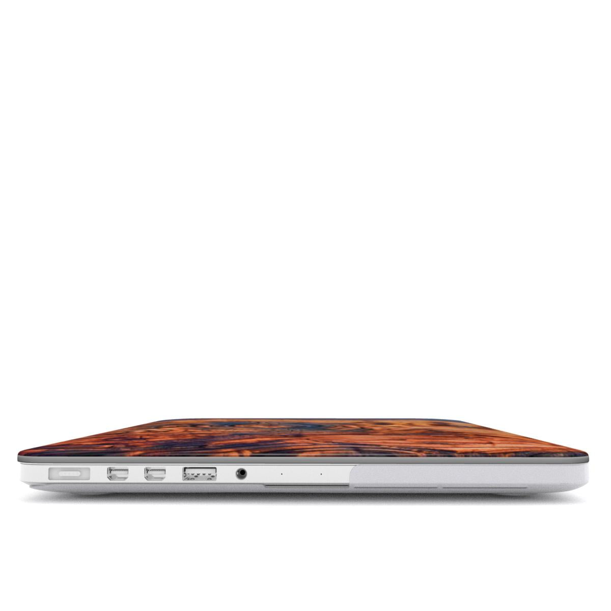 MacBook snap case: Charcoal Rustic Wood