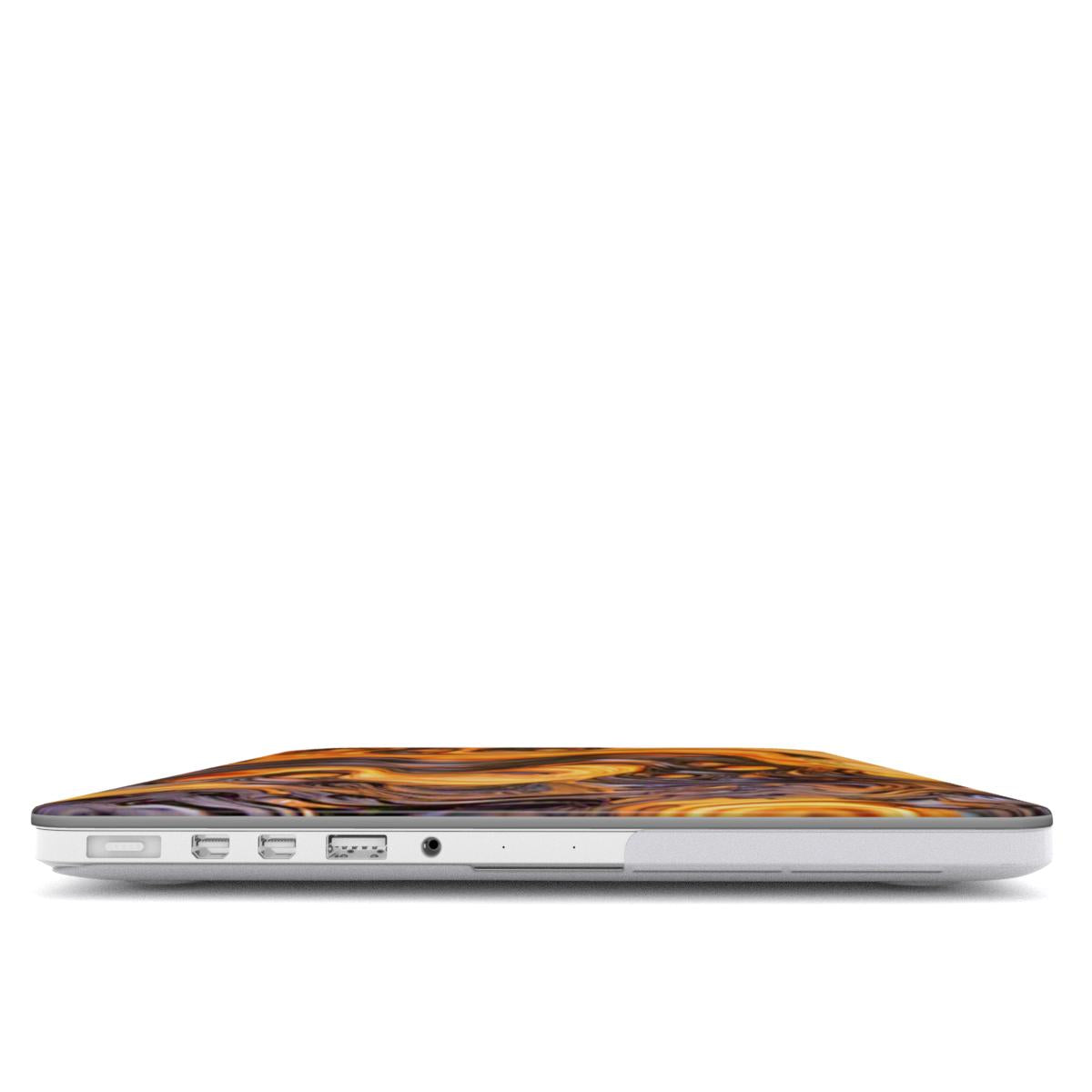 MacBook snap case: Bubble Magma Wood