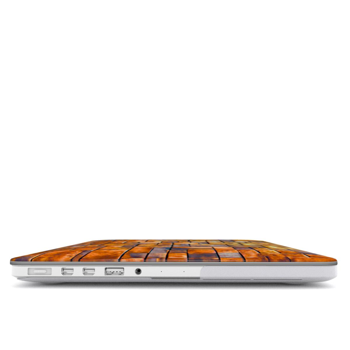 MacBook snap case: Brass Rustic Blocks