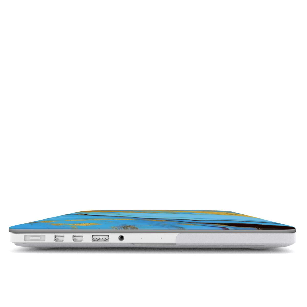 MacBook snap case: Azure Golden Marble