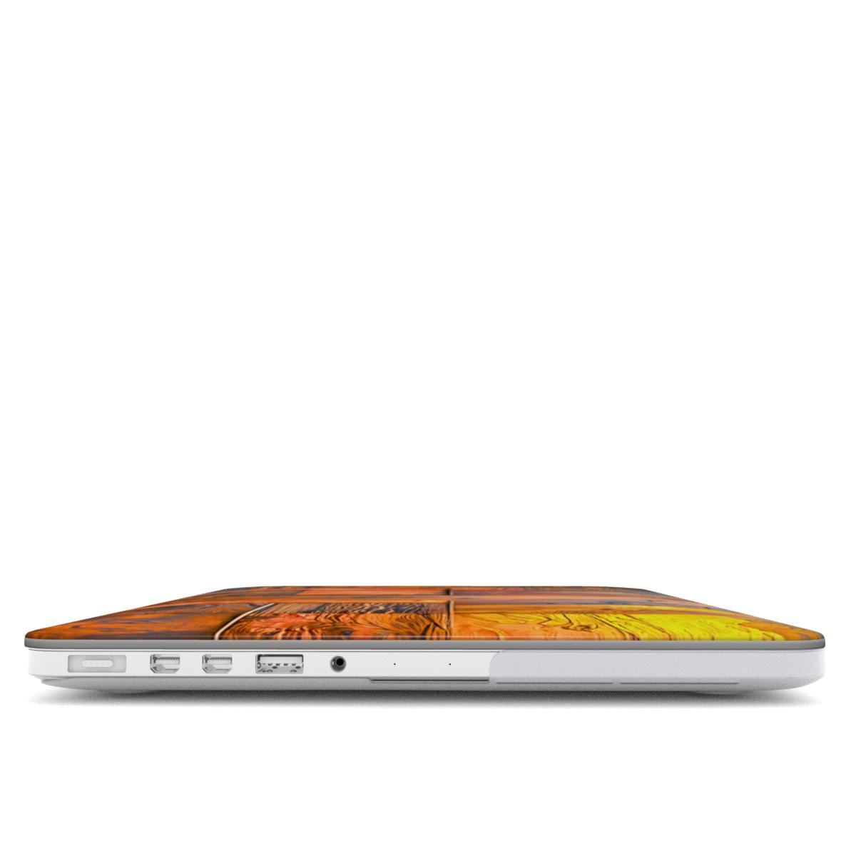 MacBook snap case: Amber Wood Mosaic