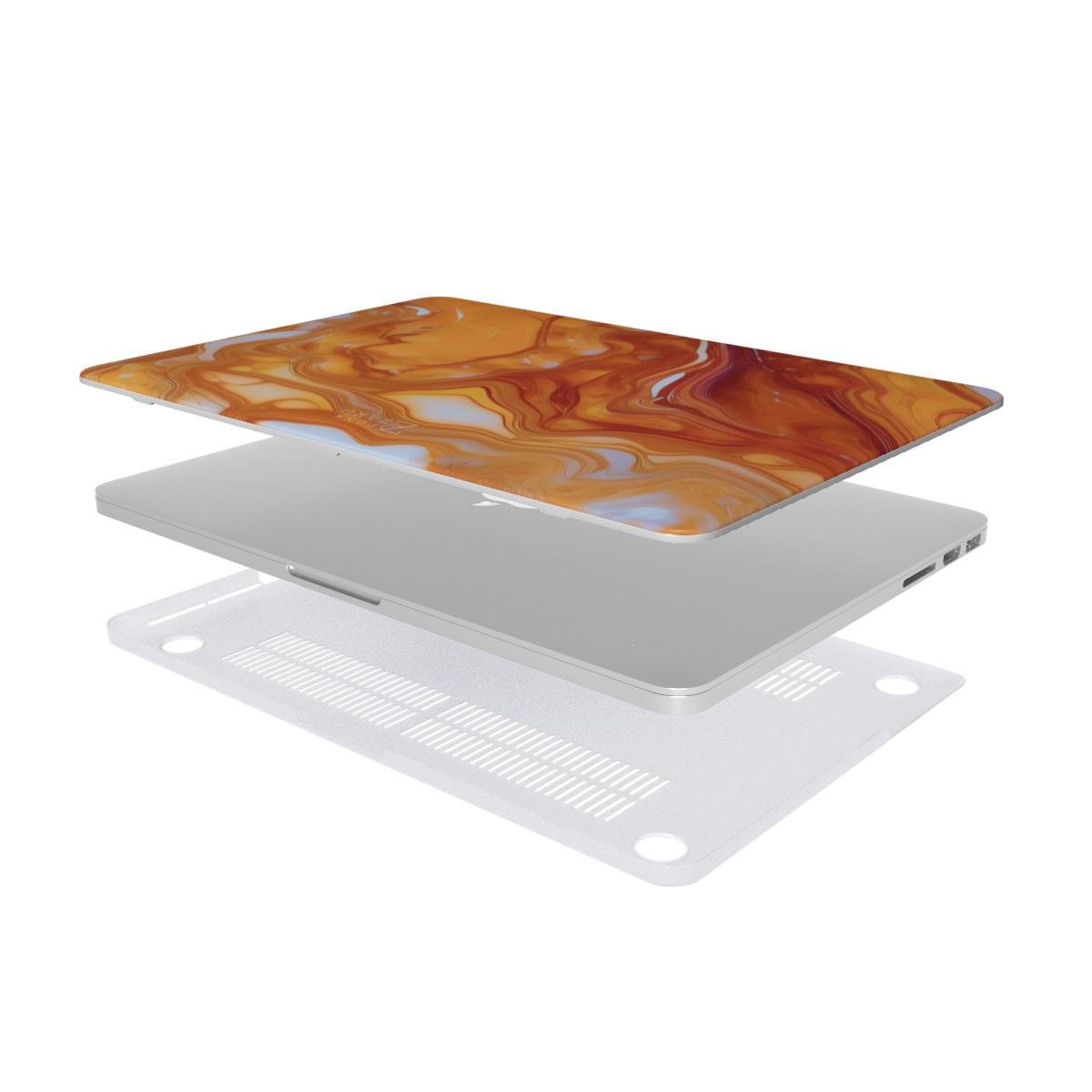 MacBook snap case: Amber Marble
