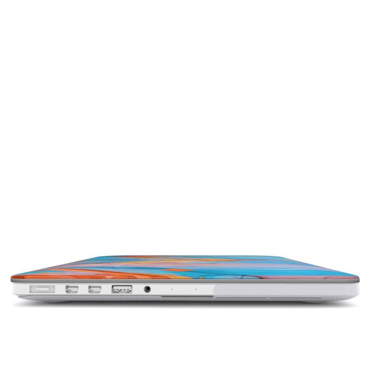 MacBook snap case:  Turquoise Rustic Wood