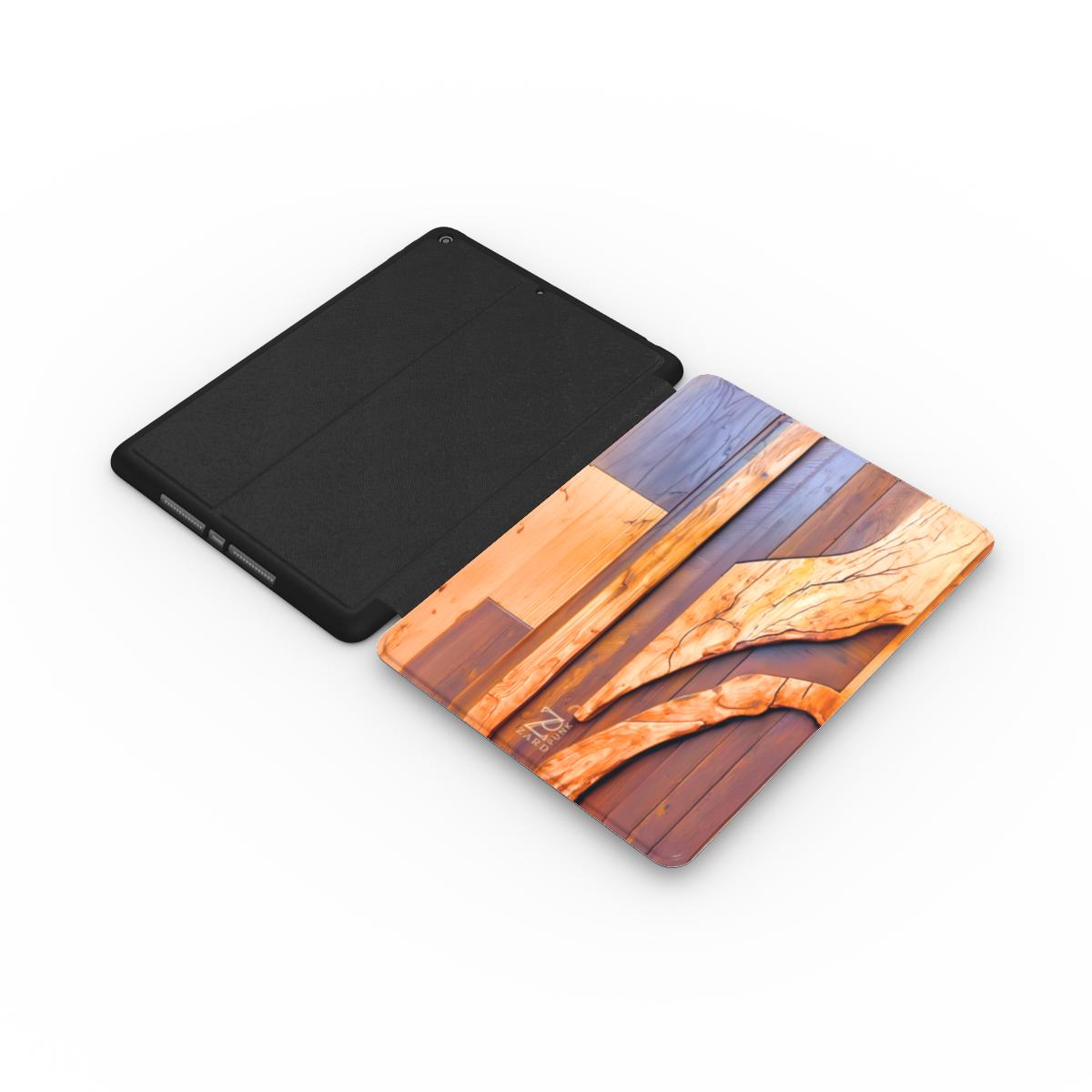 iPad case: Walnut Mosaic Wood