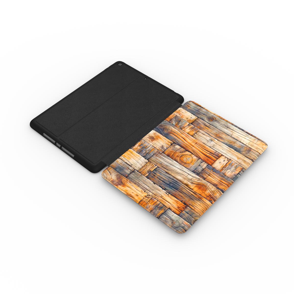 iPad case: Rustic Timber Bricks
