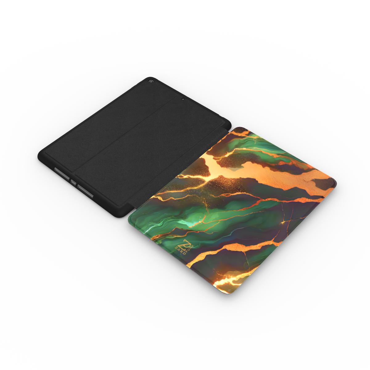 iPad case: Moss Golden Marble