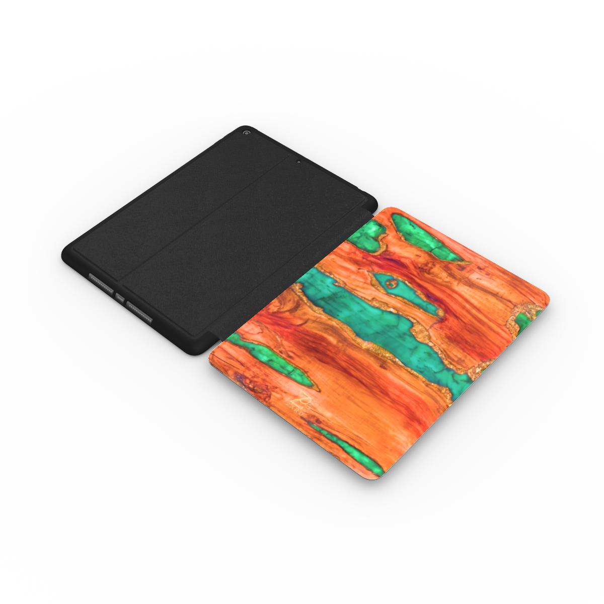 iPad case: Emerald Gold Dust Timber