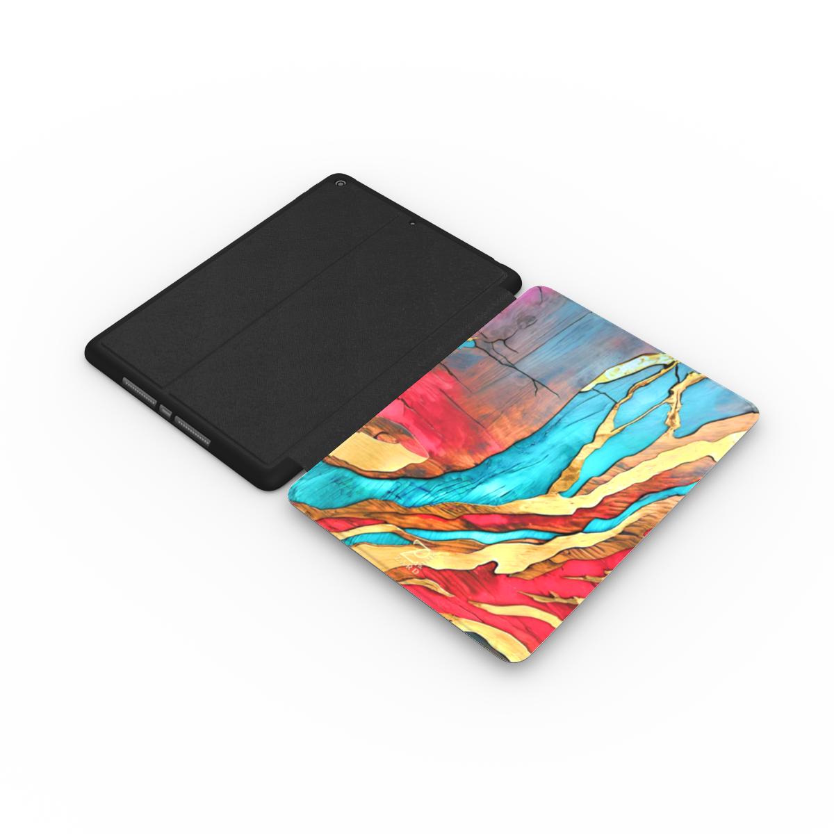 iPad case: Emerald Crimson Timber