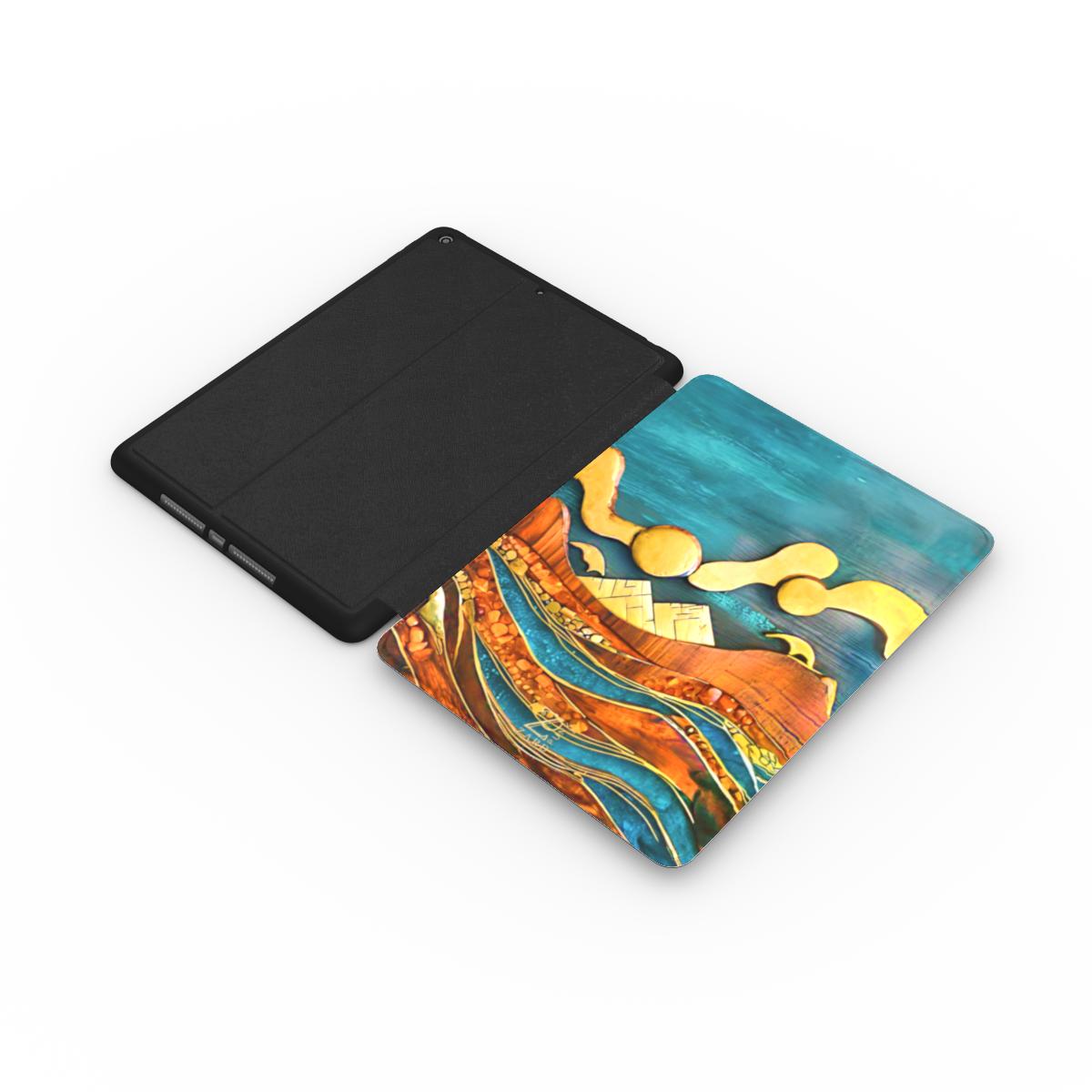 iPad case: Emerald Amber Ocean