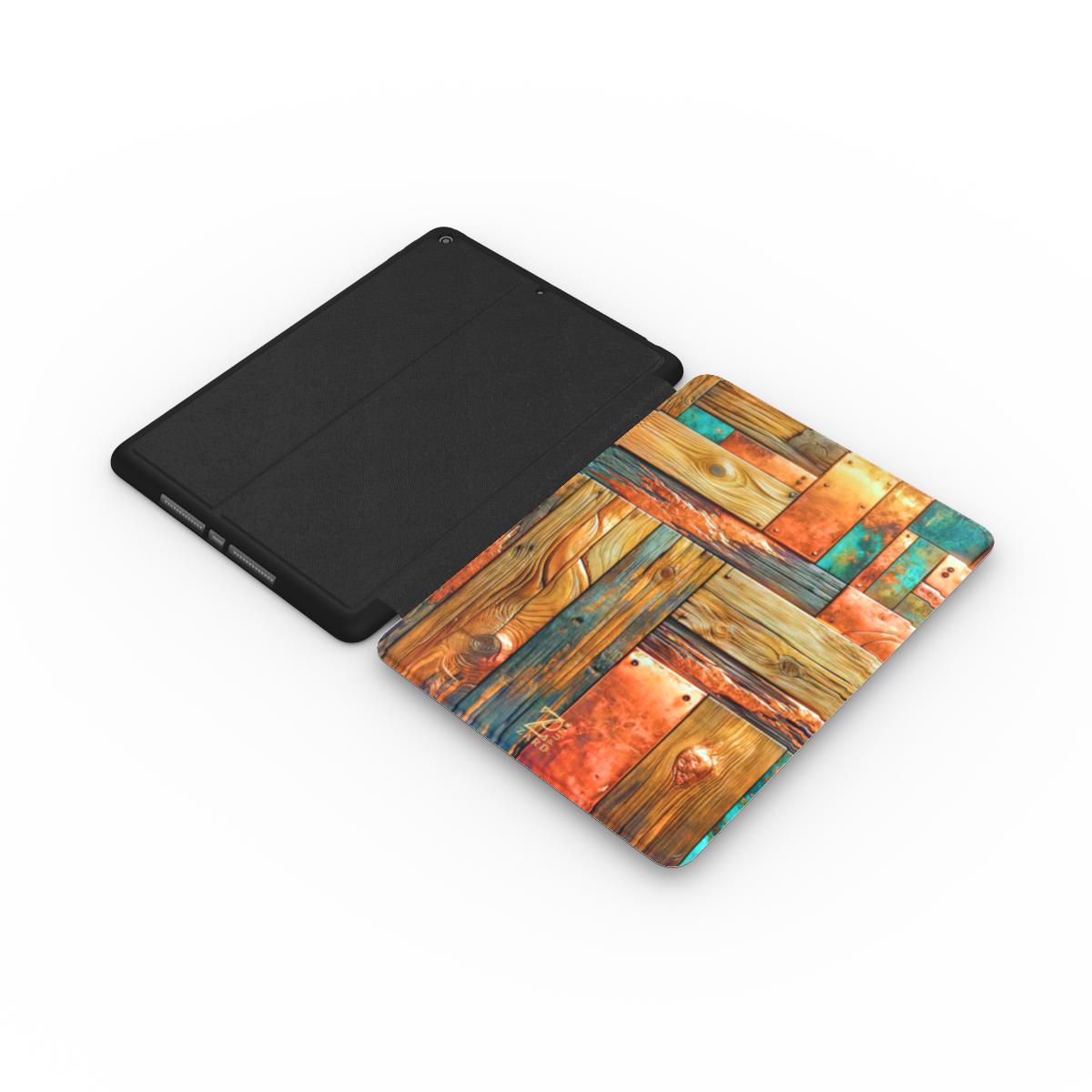 iPad case: Copper Plated Wood