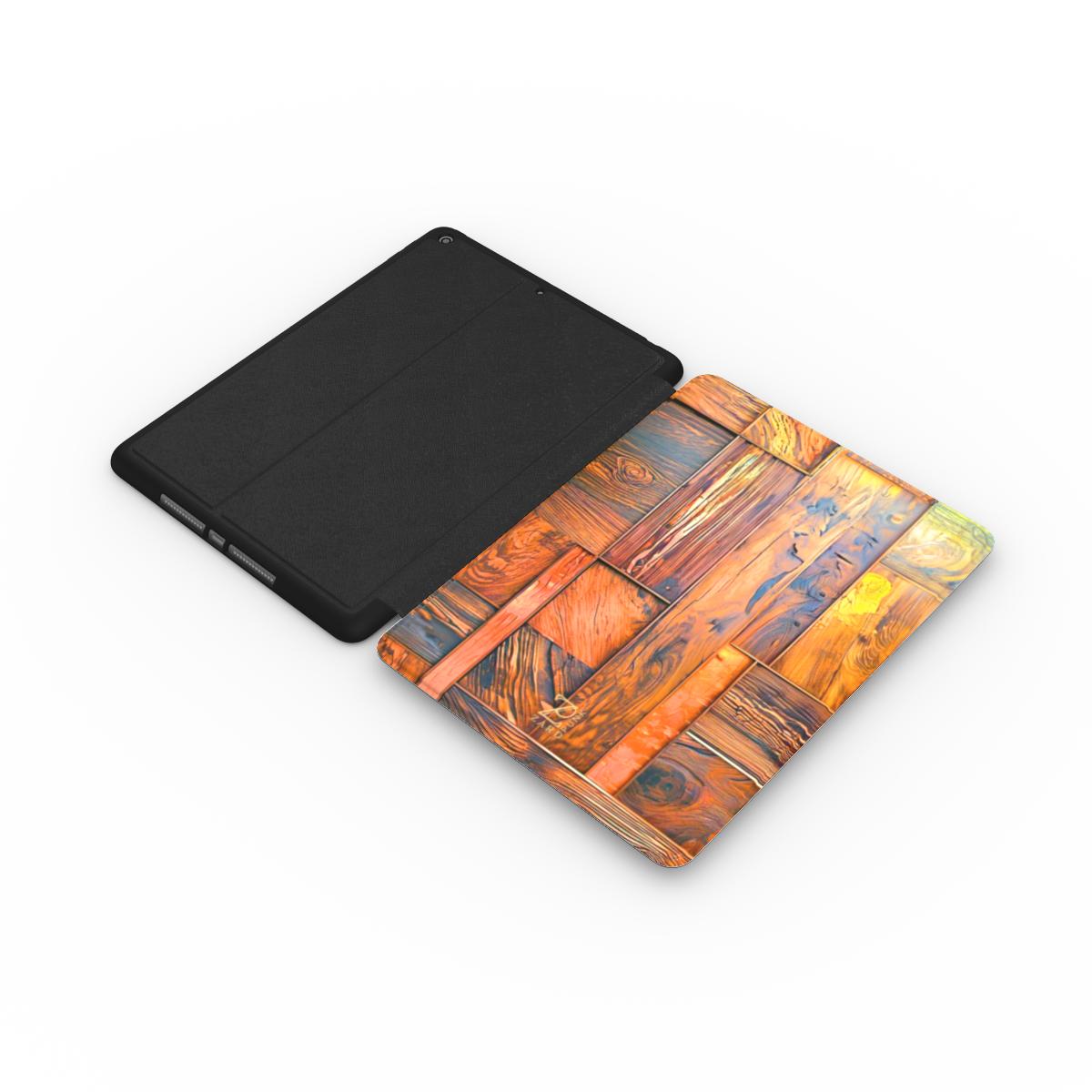iPad case: Amber Wood Mosaic