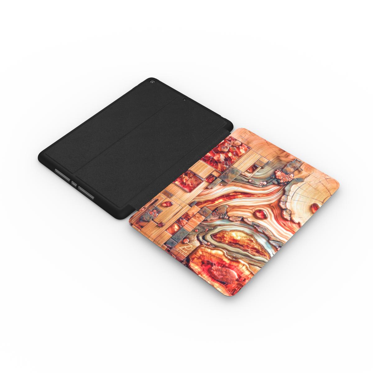 iPad case: Amber Mosaic Timber