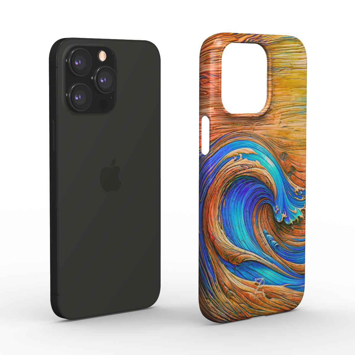 Phone snap case: Timber Sapphire Wave