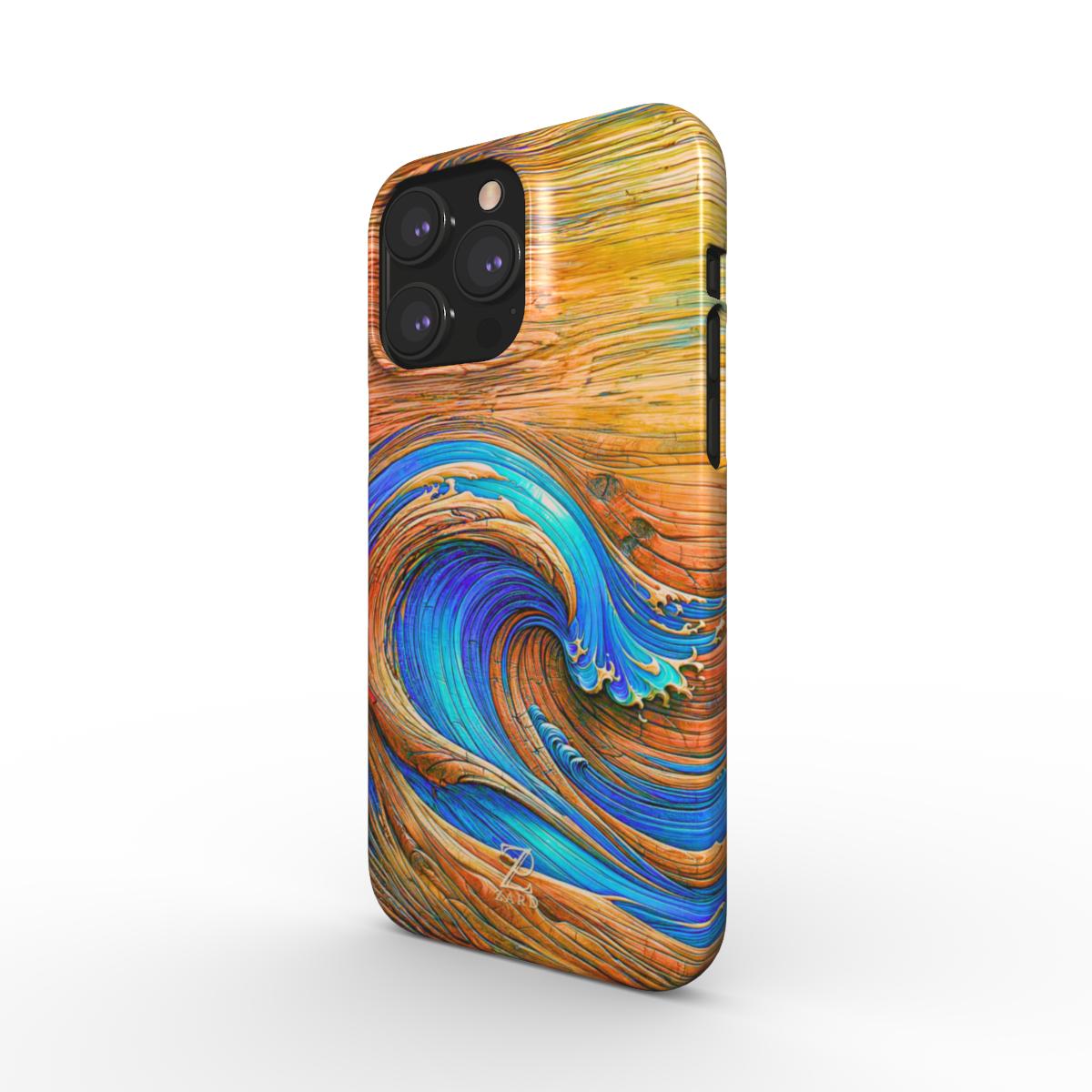 Phone snap case: Timber Sapphire Wave