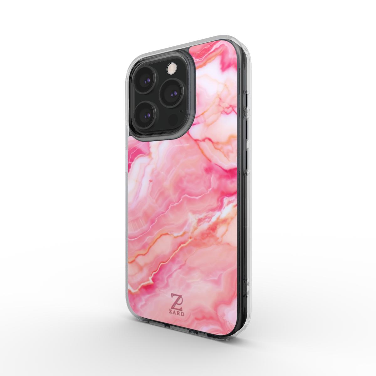Phone clear case (MagSafe): Pink Marble
