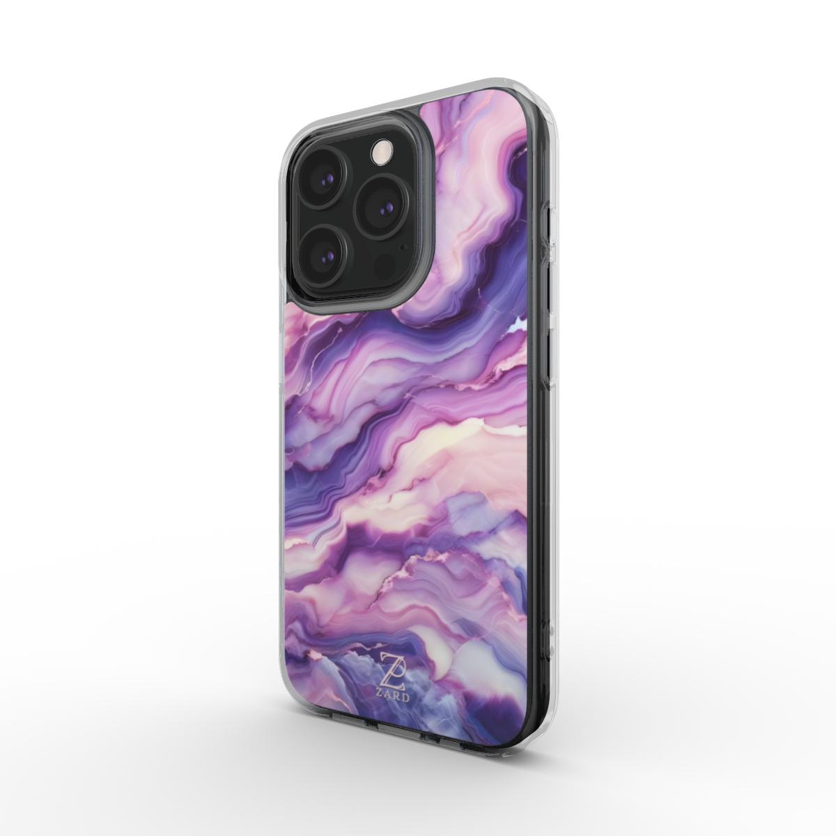 Phone clear case (MagSafe): Cosmic Purple Marble