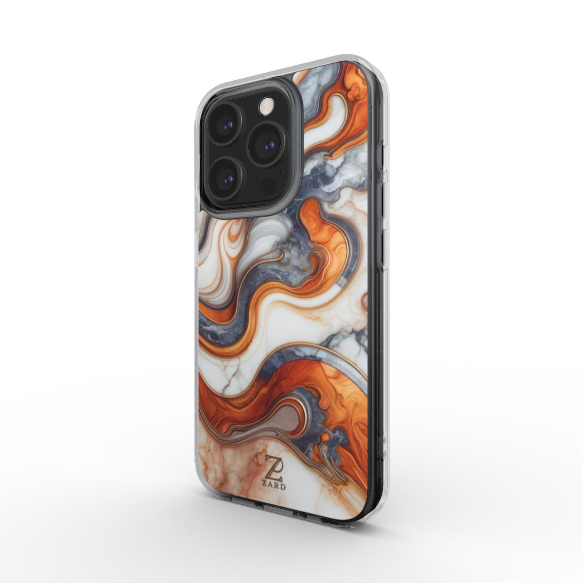 Phone clear case (MagSafe): Coffee Cream Marble